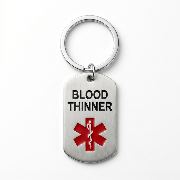 Blood Thinner Tag Keychain