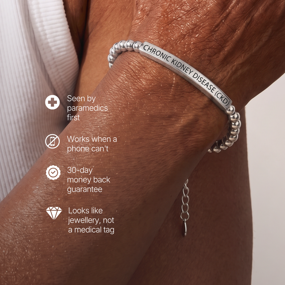 Chronic Kidney Disease (CKD) Slim Bracelet, image 3