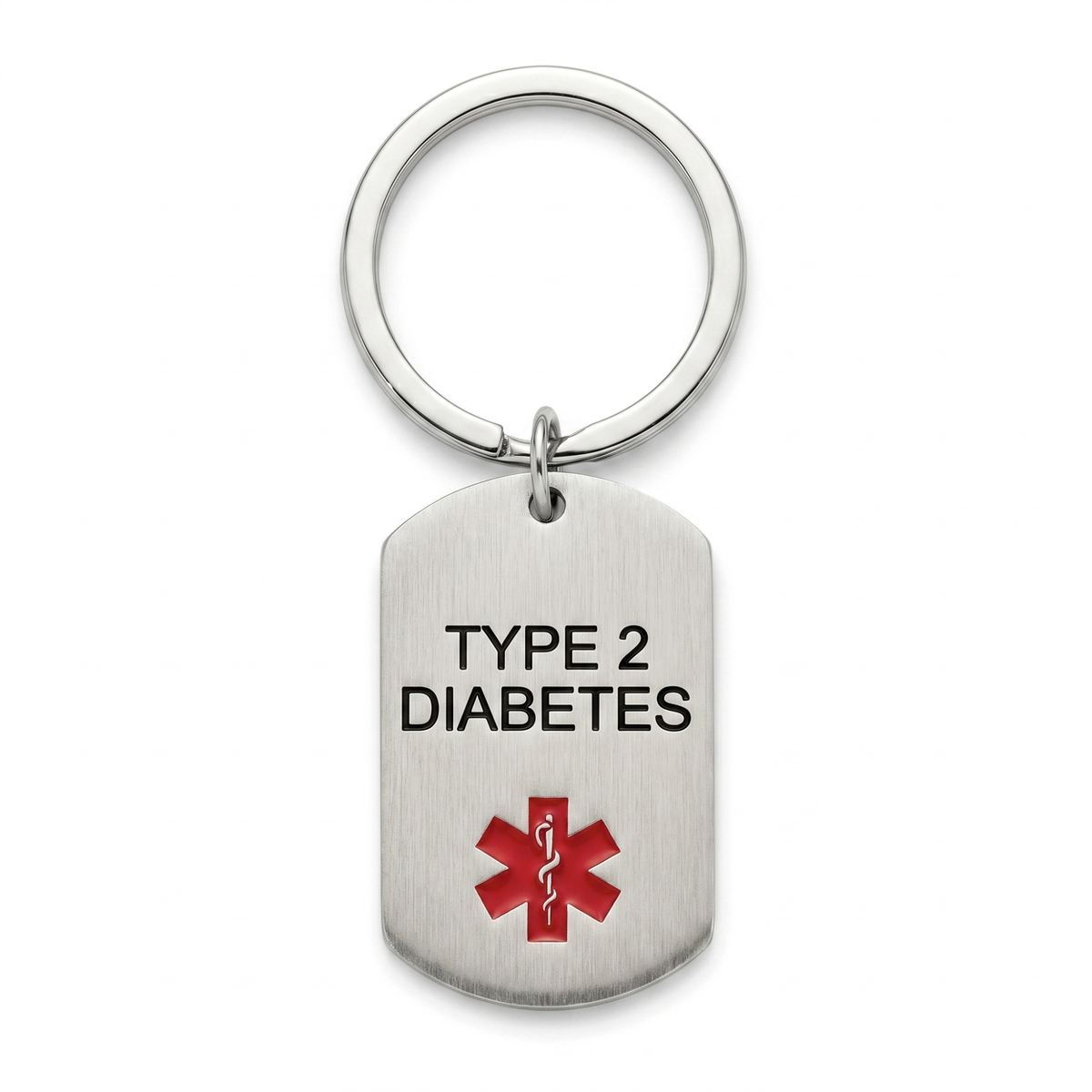 Diabetes Tag Keychain, image 2