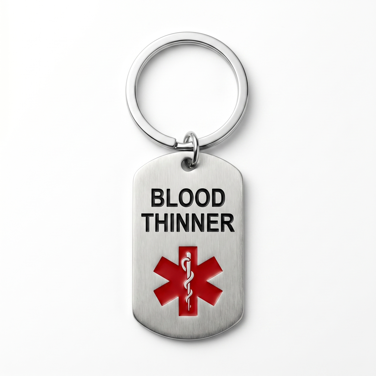 Blood Thinner Tag Keychain, image 1