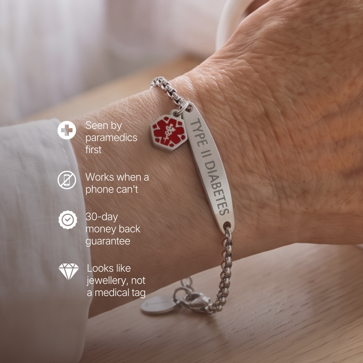 Diabetes Charm Bracelet, image 3